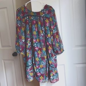 Loft petites dress multicolor floral size LP